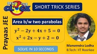 Short Trick: Area between two Parabolas | Beat the Clock | Prayaas JEE | Maths (Manvendra Sir)