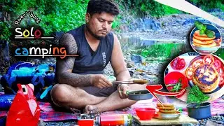 Solo camping,Relaxing sounds of river bank,discover dumkhal 🏕️