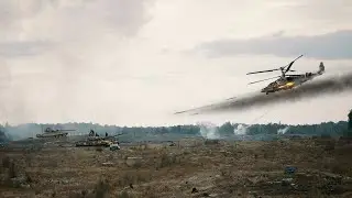 За считанные секунды! Вертолет Ка-52 уничтожил два украинских танка Т-72М1