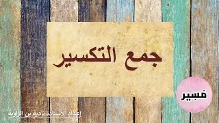 جمع التكسير - الدرس اللغوي - الثانية إعدادي