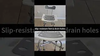 🚿 Shower Chair with Back #shortvideo #chair #bathroom