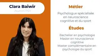 T&eacute;moignage Alumni PSY - Clara Baiwir, psychologue du sport