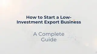 How to Start a Low-Investment Export Business #export #importexport 