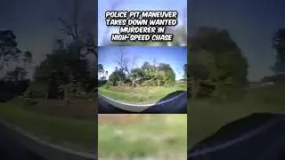 POLICE PIT MANEUVER SHUTS DOWN WANTED KILLER AFTER WILD PURSUIT ! #shorts #policechase  #dashcam