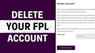 How to Delete Fantasy Premier League Account | Fantasy Premier League Tutorial