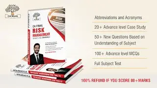 Risk Management Advance Level ATOM Module (Case Study, MCQ, Full Subject Test and Many More) CA Monk
