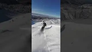 Snowboarding on a Volcano in Japan 🙏🏻      #calmdown #snowboarding #japan #snow #powder #art