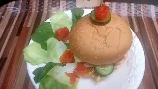 chicken egg Burger/ cooking with patner Patti