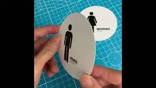 Round Toilet Restroom Sign Sticker Available In Various Designs Malaysia Premium Sticker