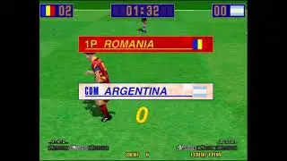 VIRTUA STRIKER 2 VERSION 98 – SEGA 1998 arcade retrogame longplay , Romania Second Playthrough