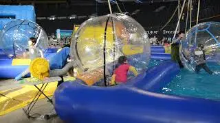 Waterball Pool in Action in Sapporo, Japan