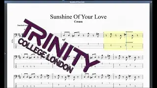 Sunshine Of Your Love (2012 Syllabus) Trinity Grade 3 Bass