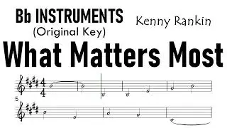 What Matters Most Bb Instruments Sheet Music Backing Track Partitura Kenny Rankin