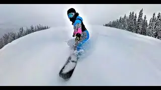 Riding Lib Tech Orca Snowboard in Deep Powder - Part 2 | Stevens Pass
