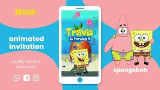 SpongeBob SquarePants Animated Video Invitation