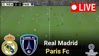 Full Match eFootball Pes 21 Game Simulation  Real Madrid vs Paris Fc Uefa Champions League 2025