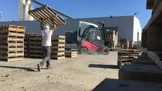 Tri de palettes. La bonne posture pour le dos ?