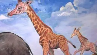 Animal Painting on Our Garden Wall - for Baby Emilie