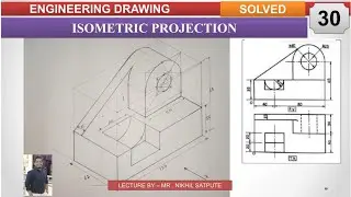 Engineering Drawing | Isometric Projections Problem 30 | Learn with Nikhil
