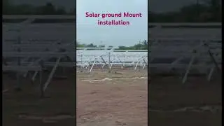 Solar Power Plant Ground Mount structure installation is in progress #solarpowerplant #solarproject
