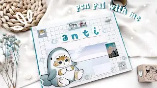 🦈 pen pal with me #36 // shark mofusand themed letter to anti