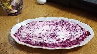 Preparing dressed herring salad and cheese spread