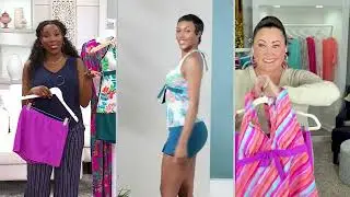 Kim Gravel x Swimsuits For All Halter Tankini & Front Slit Skort on QVC