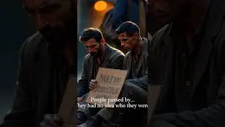 Would YOU stop to help Messi & Ronaldo homeless on the street?#shorts  #ai #football #messi #ronaldo