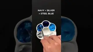 Flower Palette Mixing Colors #navy and #white