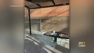 Bus shelter vandalism up over 1000% in March, Maryland Transit Administration officials say
