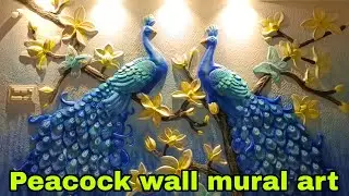 peacock mural | how to do wall mural |peacock wall mural art