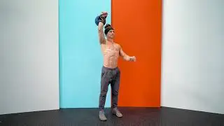 Single Arm Muscle Clean from Floor to Strict Press