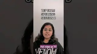 Tips for TEF exam Speaking section B 