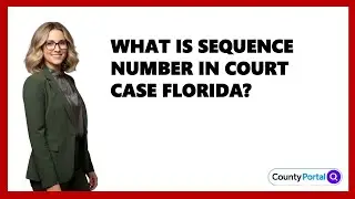 What Is Sequence Number In Court Case Florida?