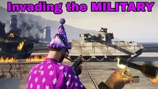 Invading the MILITARY and Molotov Drive-bys in GTA 5