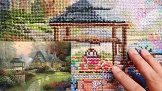 FLOSSTUBE #365 Stitch With Me / Dream Garden / cross stitch / 십자수 / 11ct / ASMR / 수틀 뒤집지않고 수놓기