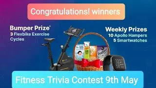 12 May Apollo 247 Fitness Trivia Contest winner list l Answer And Win Weekly Prizes#Apollo247quizwin