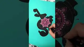 Flamingo Mandala Dot Art Painting #mandalapainting #art #mandala #dotart