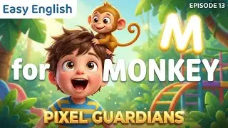 Learn English For Kids : Letter M Adventure! 🌙 Moon, Monkey & Magic : Episode 13 | Guardians School