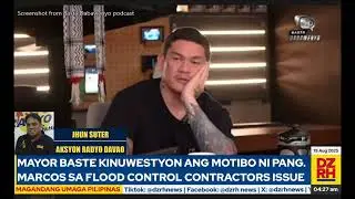 Mayor Baste Duterte, kinuwestyon ang motibo ni PBBM sa flood control contractors issues