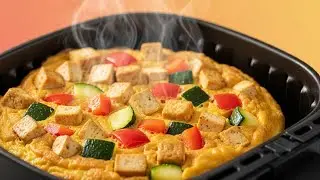 Air Fryer And Stove Tofu Zucchini Omelette, Protein-Packed Breakfast Hack, Budget Breakfast Hack
