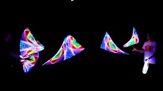 LED Pixel Juggling Clubs in action  - Pogusarski Jugglers