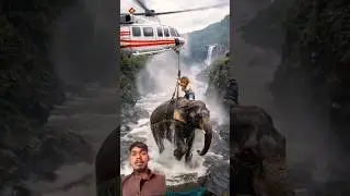 Baby Monkey Rio🐒 saved an Elephant... Th#viral #shorts #video #animals