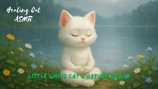 【Relaxation for Sleep】Cute White Cat in Forest Mist ｜ Pixar Like Animation 虚怀若谷