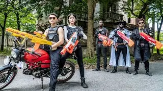 Nerf Guns War : Upgraded Nerf Guns Girl S.W.A.T SEAL Team Fight Boss VIP Dangerous Criminal Group