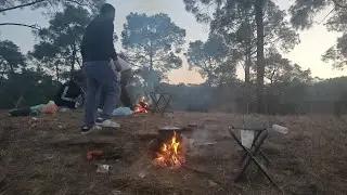 Cooking mutton in camping  जंगल में बनेगा आज मटन 