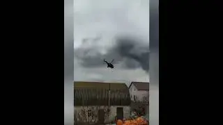 Russian helicopter heavy bombardment