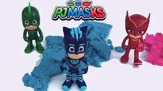 PJ Masks Hide in Kinetic Sand Learn Colors and Numbers
