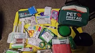 Pet first aid kit for home preparedness or bug out bag