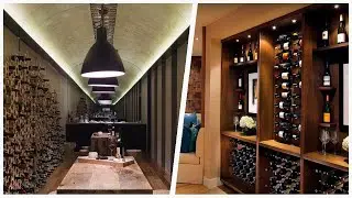 75 Brown Medium Tone Wood Floor Wine Cellar Design Ideas You'll Love 🔴